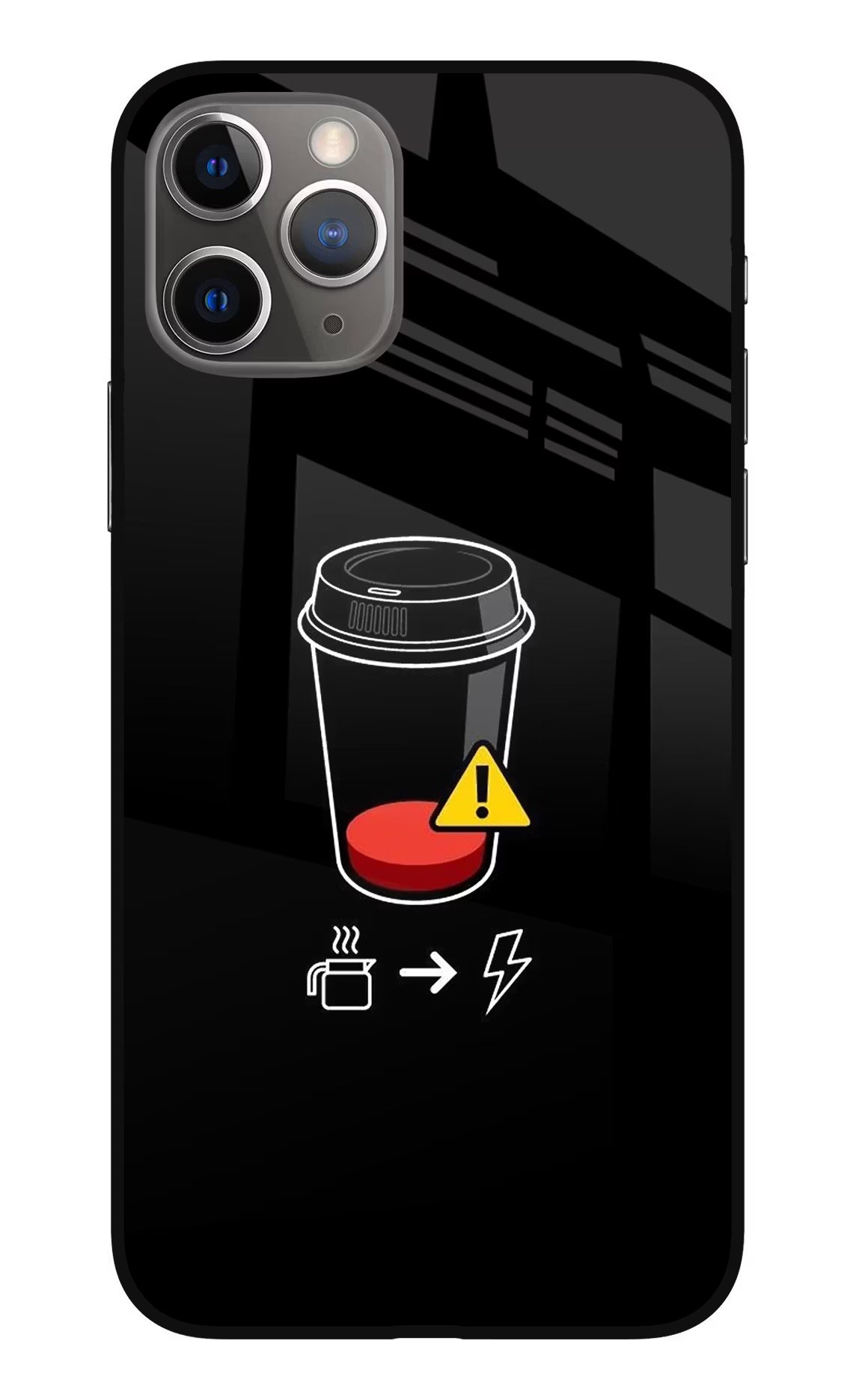 Coffee iPhone 11 Pro Max Glass Case Back Cover by Casekaro