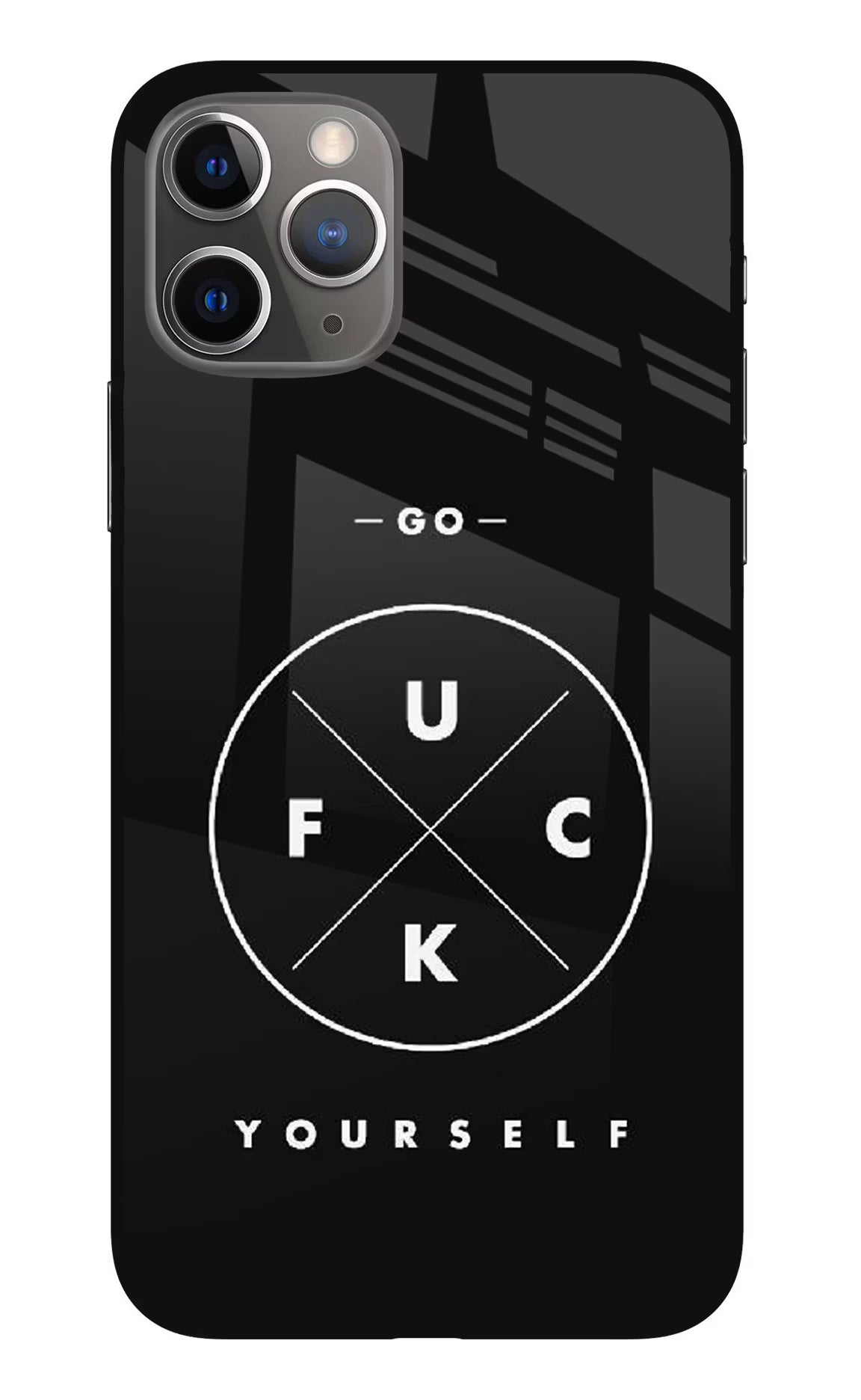 Go Fuck Yourself iPhone 11 Pro Max Glass Case Back Cover by Casekaro