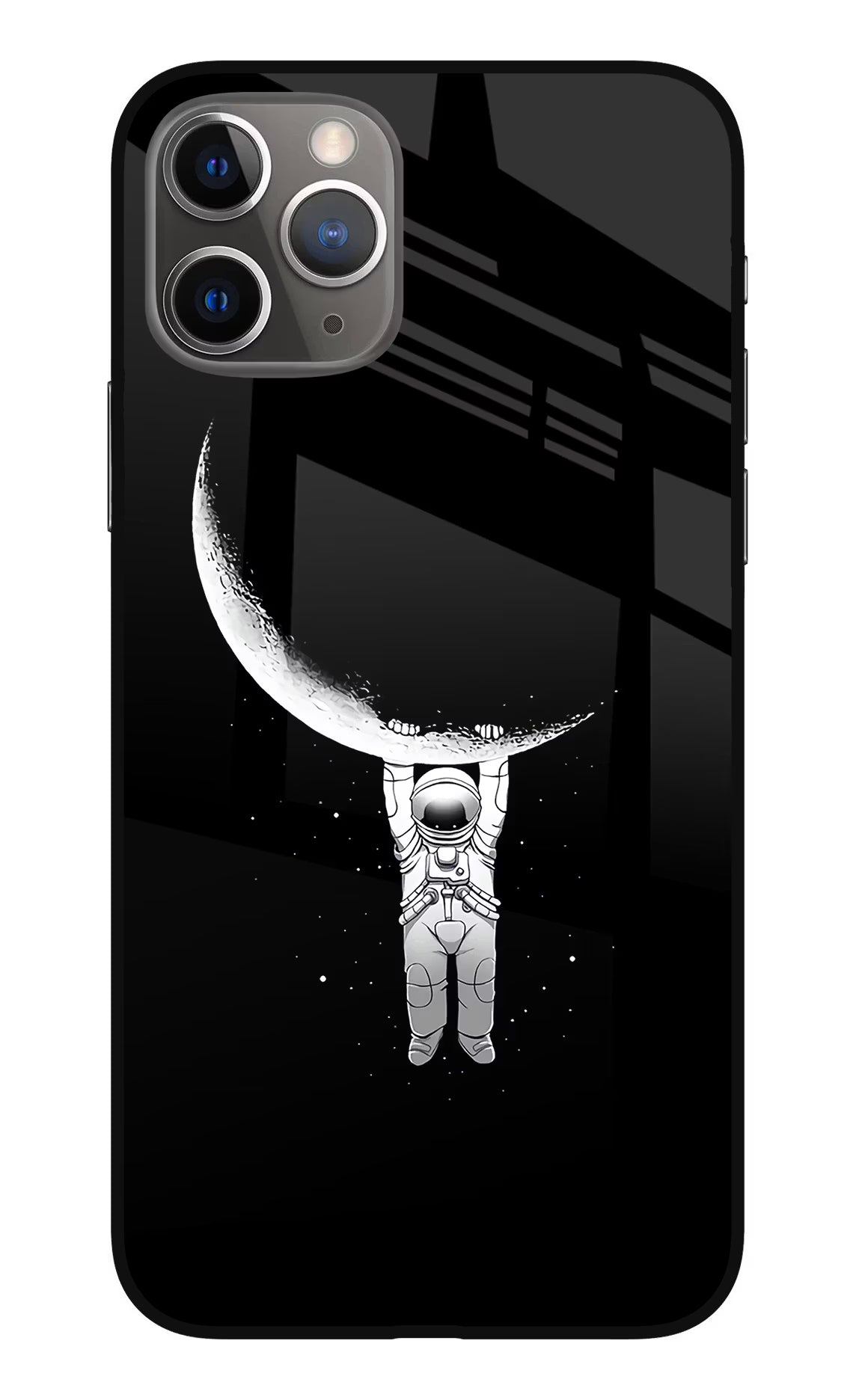 Moon Space iPhone 11 Pro Max Glass Case Back Cover by Casekaro