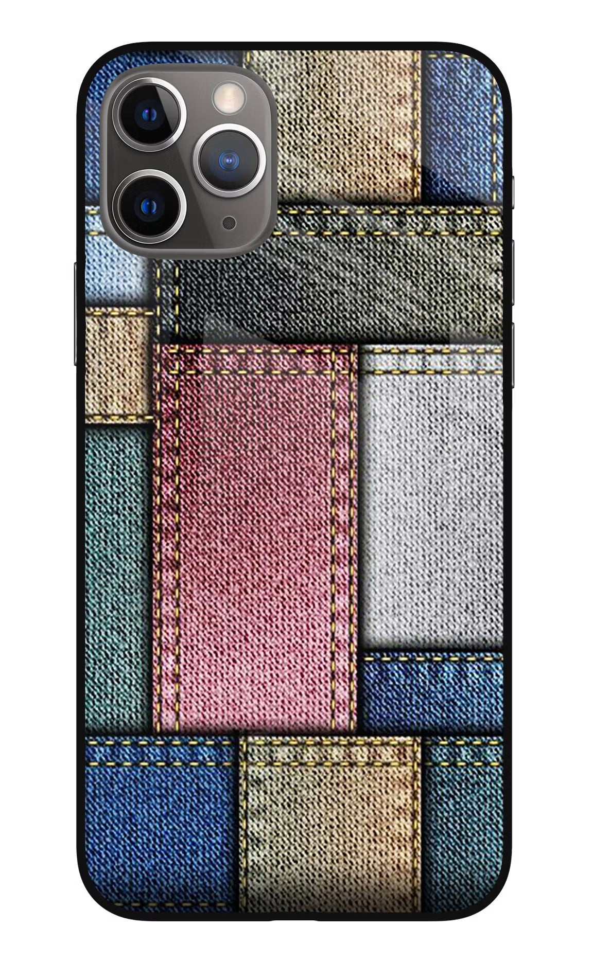 Multicolor Jeans iPhone 11 Pro Max Glass Case Back Cover by Casekaro