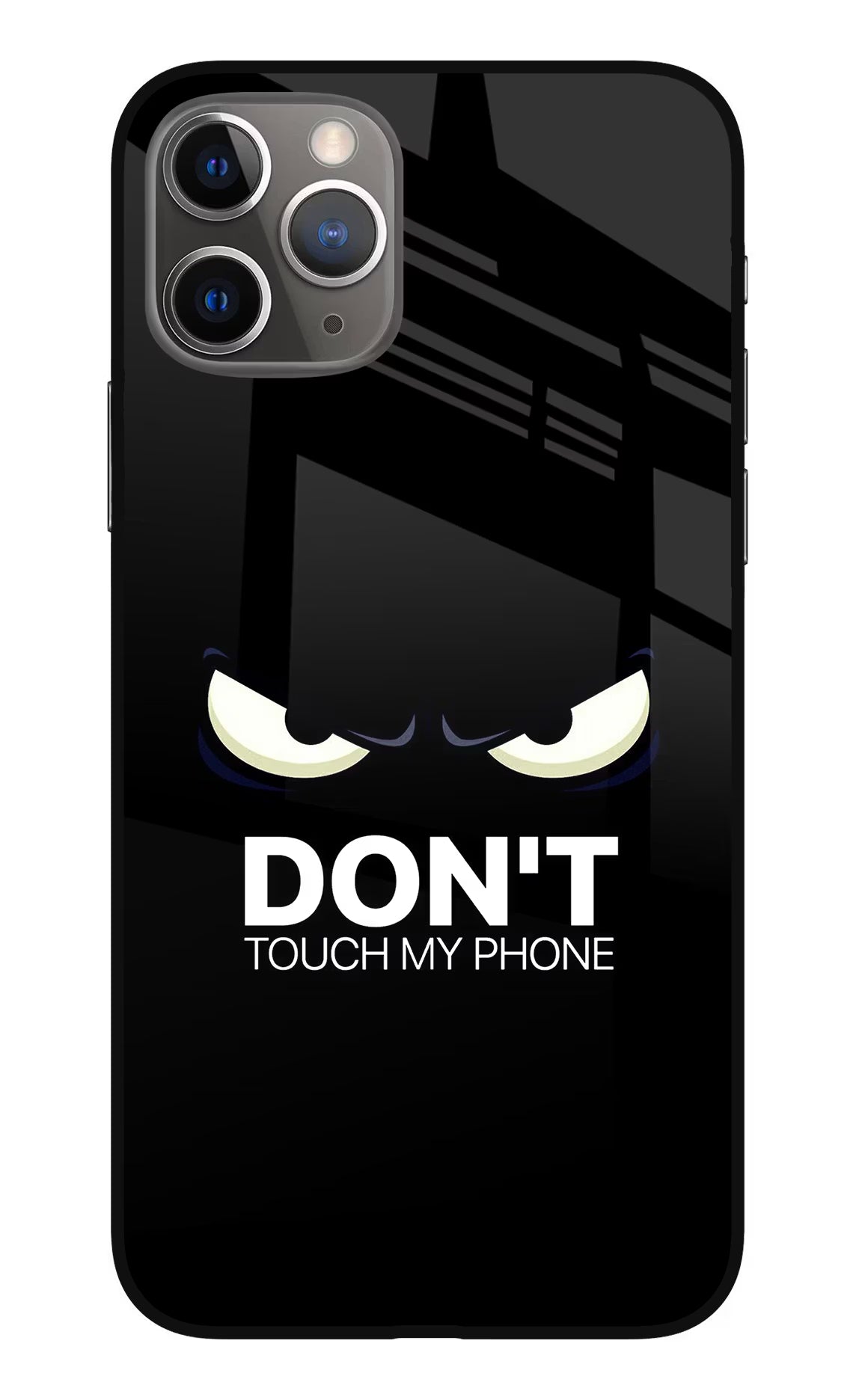 Don'T Touch My Phone iPhone 11 Pro Max Glass Case Back Cover by Casekaro
