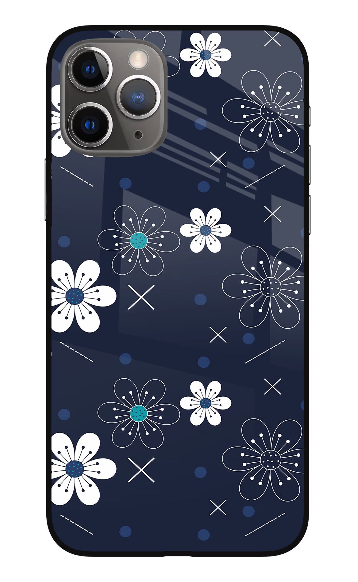 Flowers iPhone 11 Pro Max Glass Case Back Cover by Casekaro