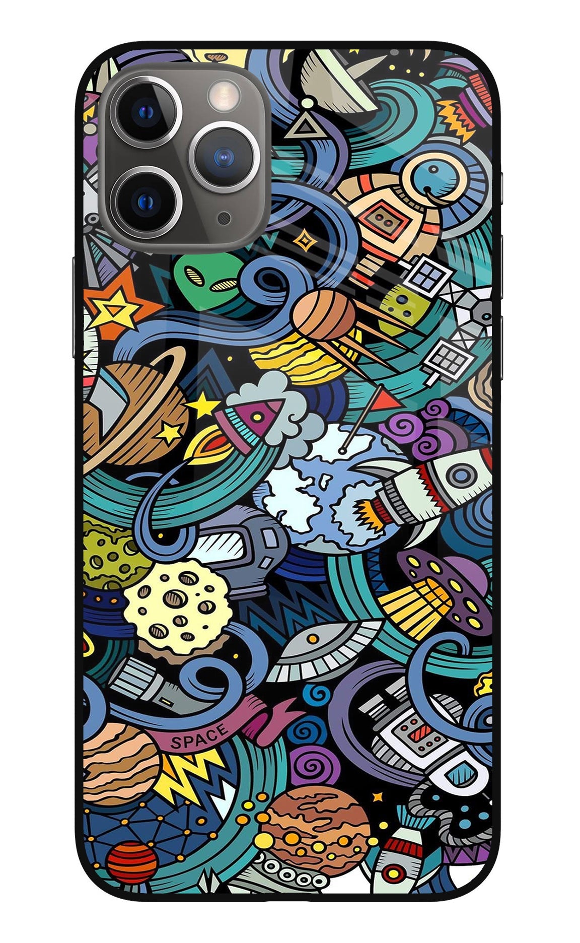 Space Abstract iPhone 11 Pro Max Glass Case