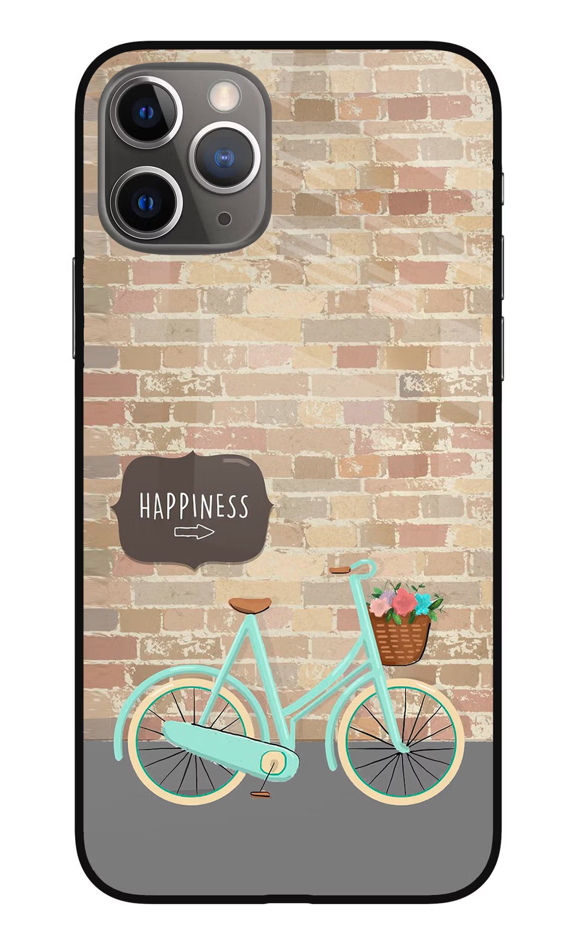 Happiness Artwork iPhone 11 Pro Max Glass Case Back Cover by Casekaro