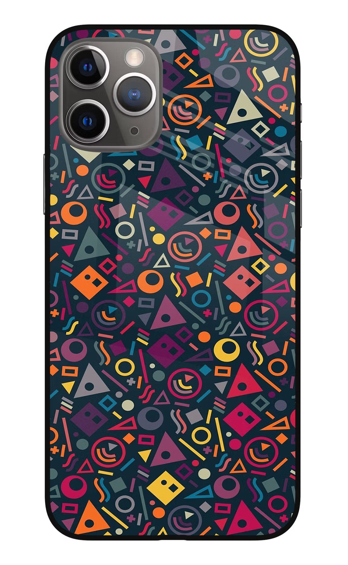 Geometric Abstract iPhone 11 Pro Max Glass Case Back Cover by Casekaro