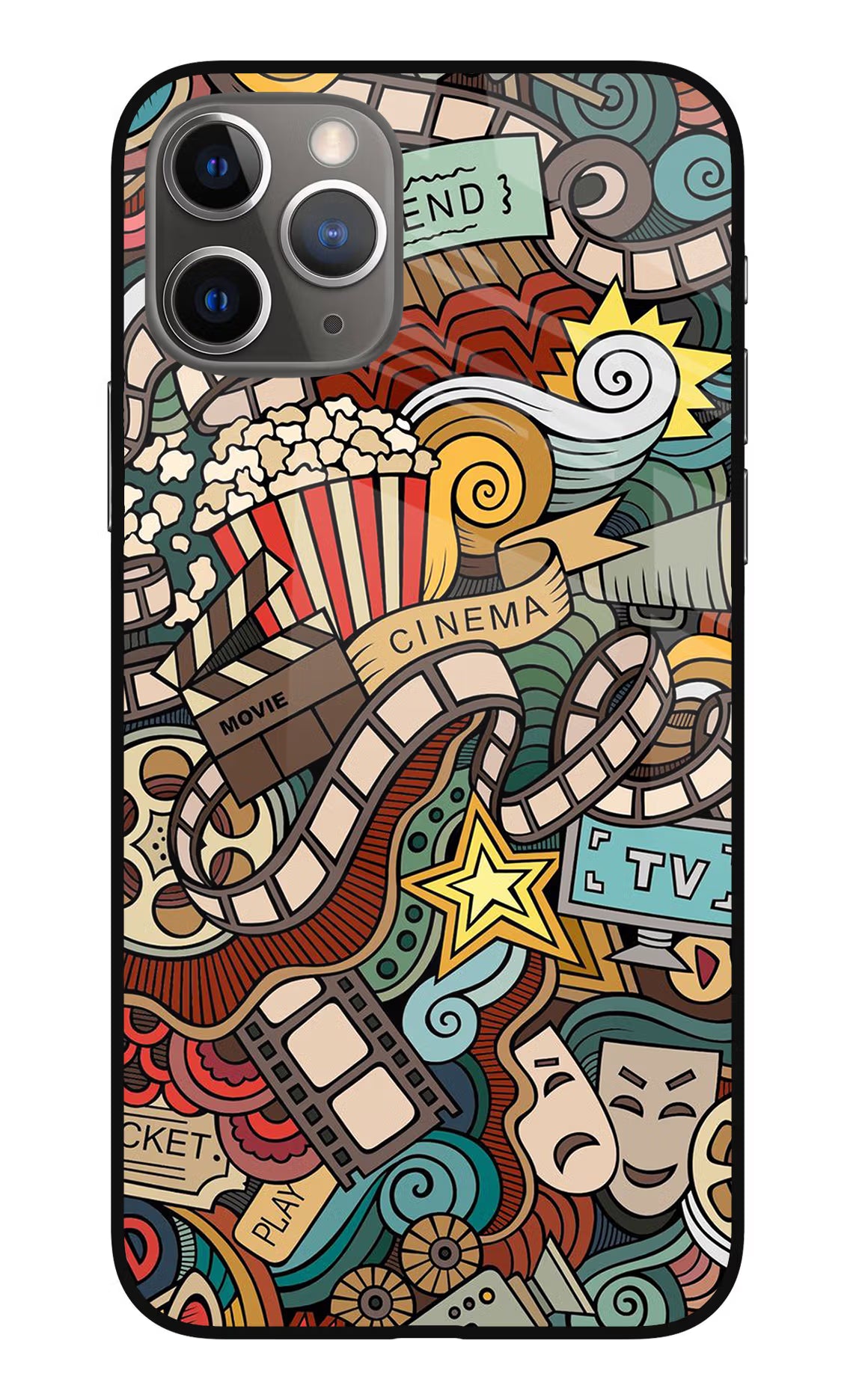 Cinema Abstract iPhone 11 Pro Max Glass Case Back Cover by Casekaro