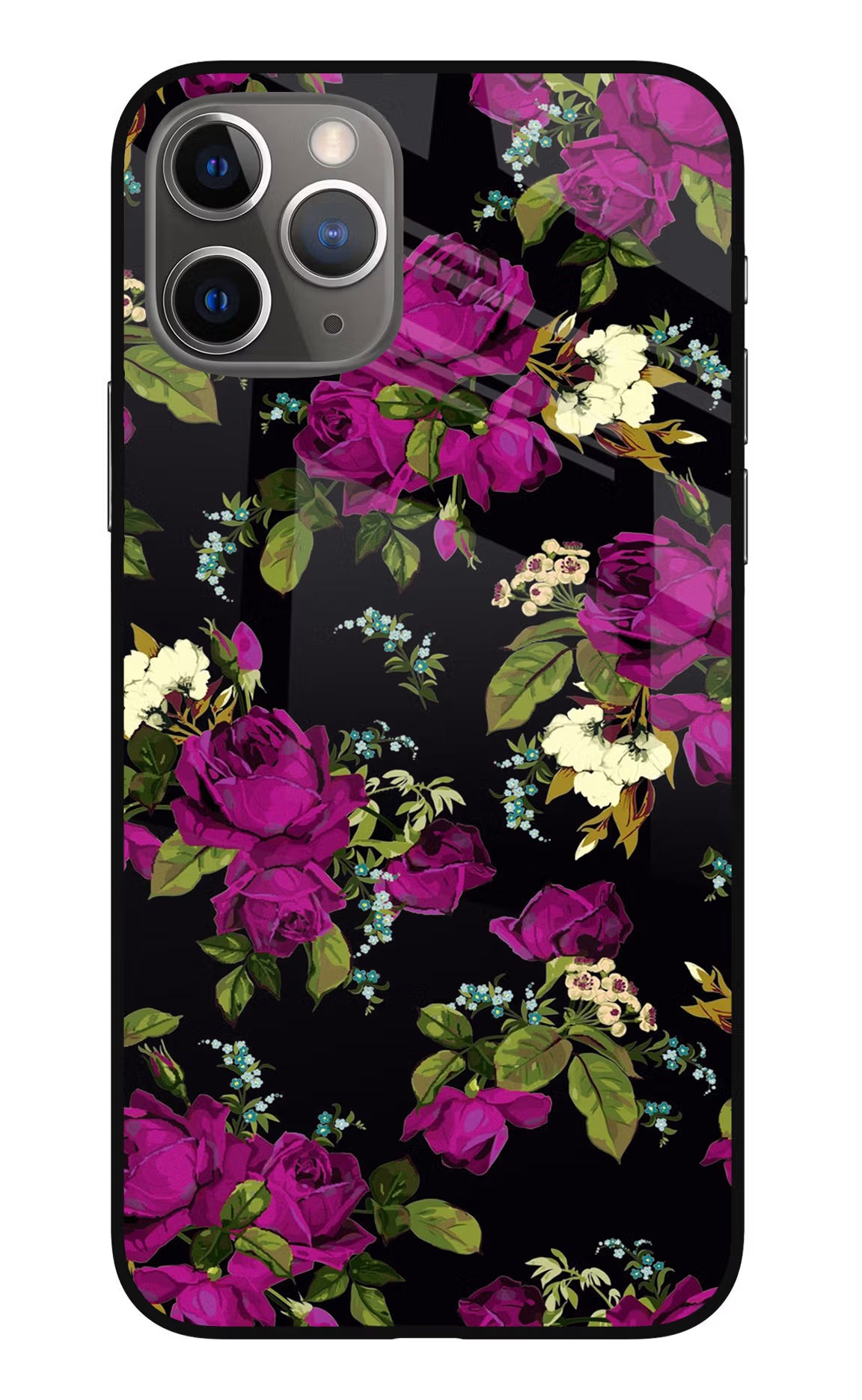 Flowers iPhone 11 Pro Max Glass Case Back Cover by Casekaro