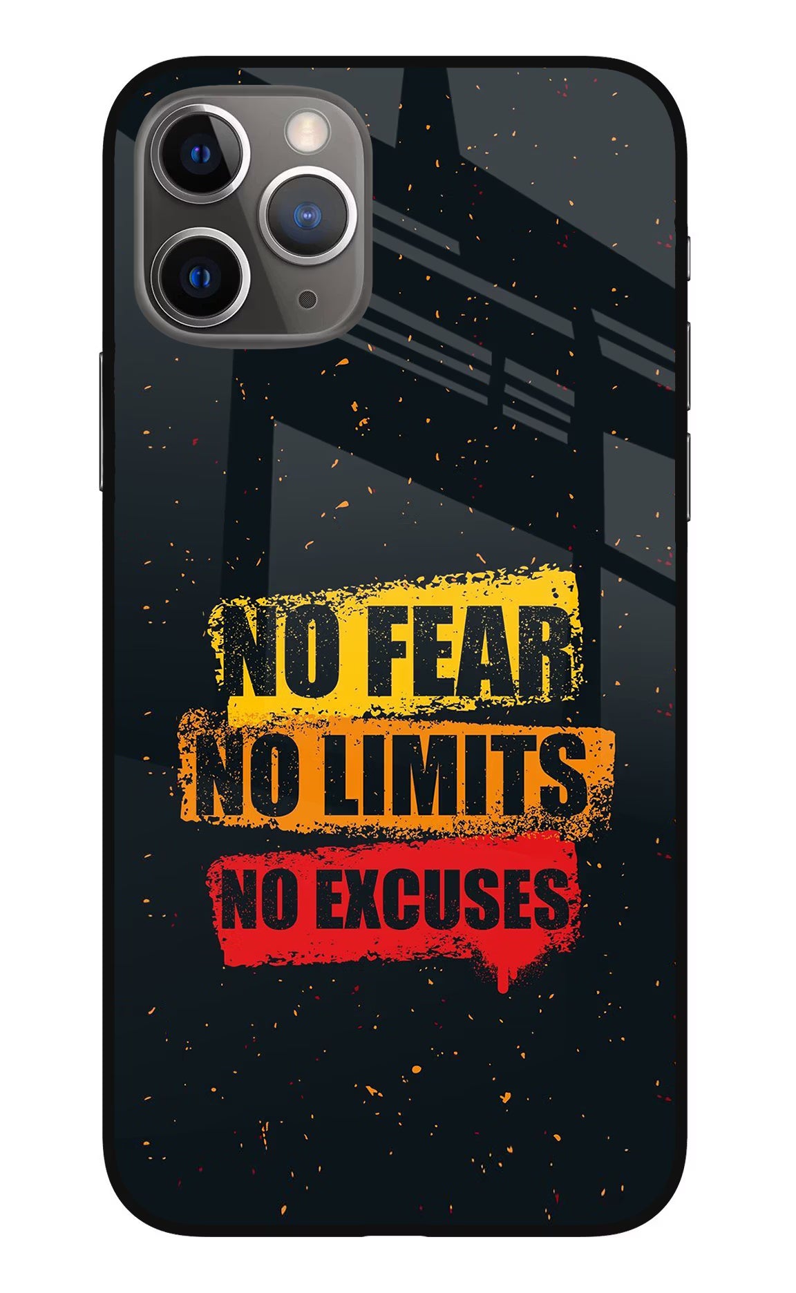 No Fear No Limits No Excuse iPhone 11 Pro Max Glass Case Back Cover by Casekaro