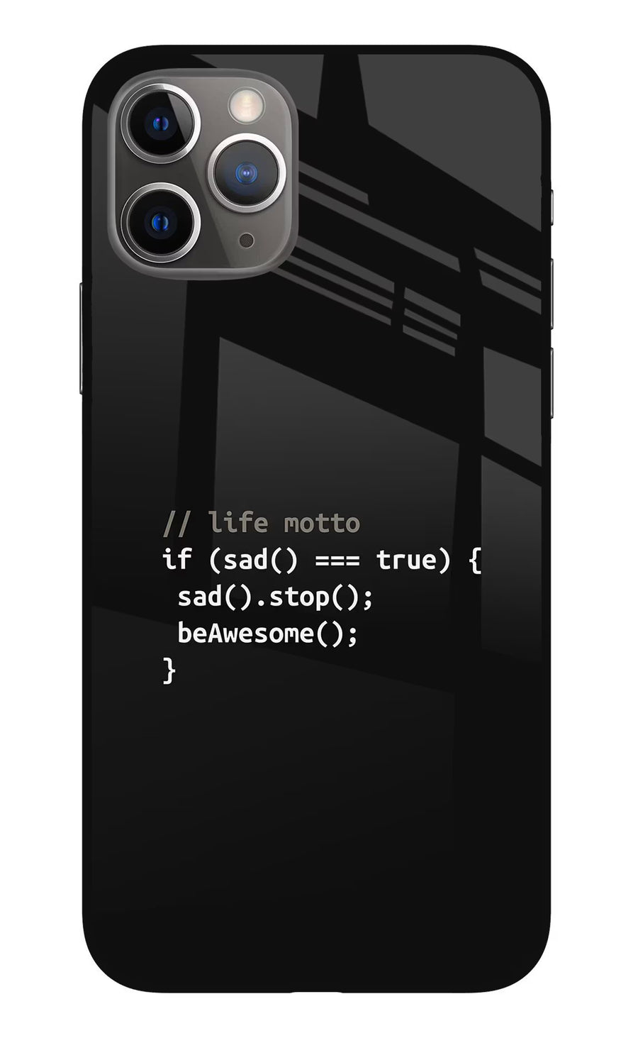 Life Motto Code iPhone 11 Pro Max Back Cover, Metal case