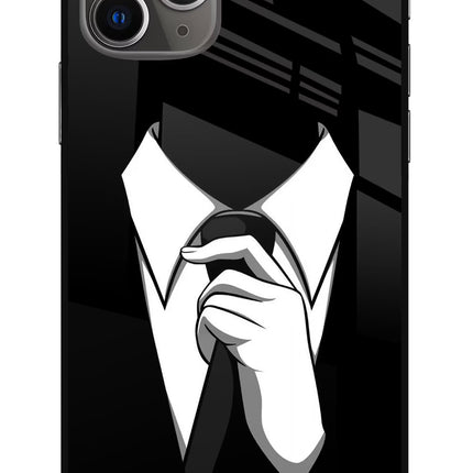 Black Tie iPhone 11 Pro Max Glass Case