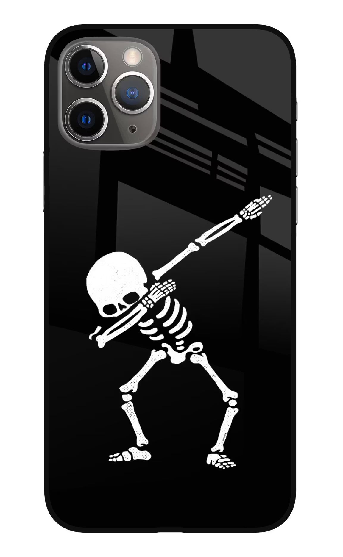 Dabbing Skeleton Art iPhone 11 Pro Max Glass Case