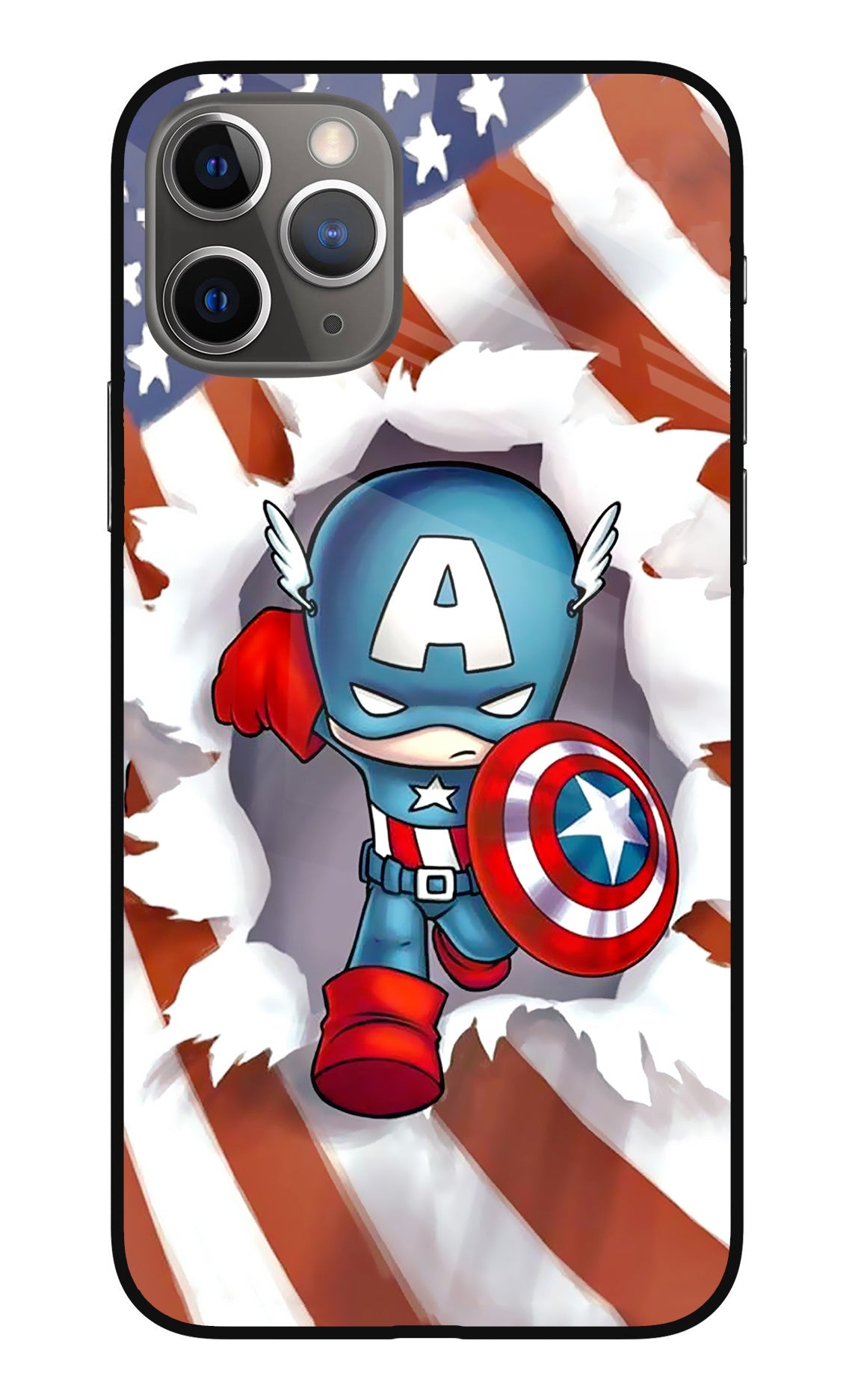 Captain America iPhone 11 Pro Max Glass Case