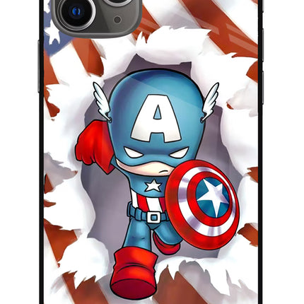 Captain America iPhone 11 Pro Max Glass Case