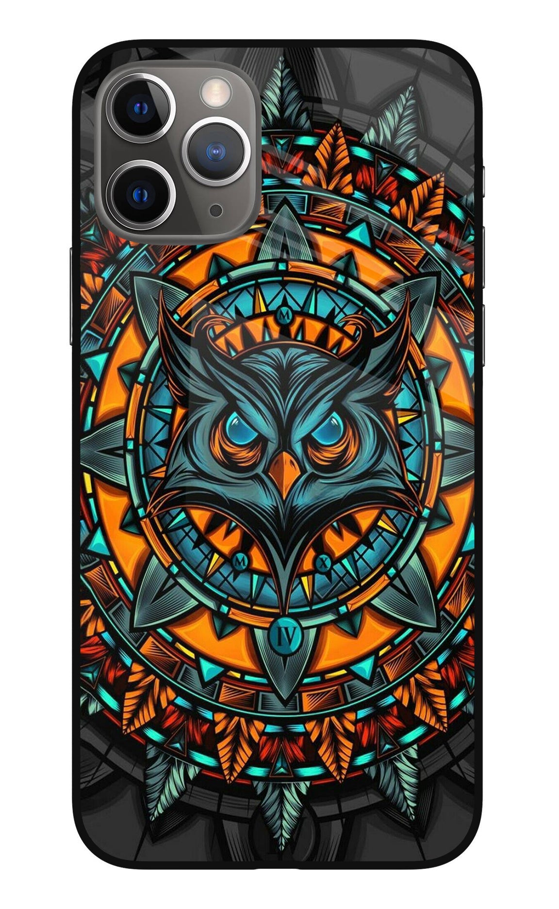 Angry Owl Art iPhone 11 Pro Max Glass Case