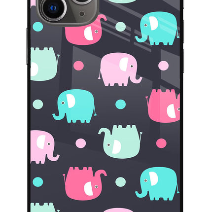 Elephants iPhone 11 Pro Max Glass Case