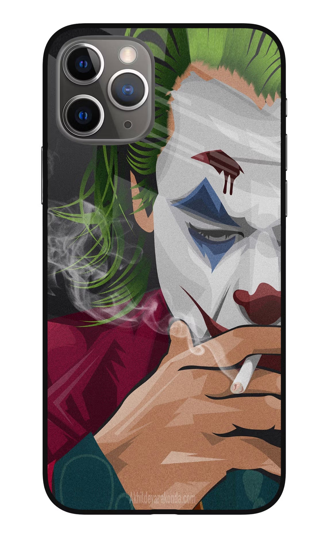 Joker Smoking iPhone 11 Pro Max Glass Case Back Cover by Casekaro