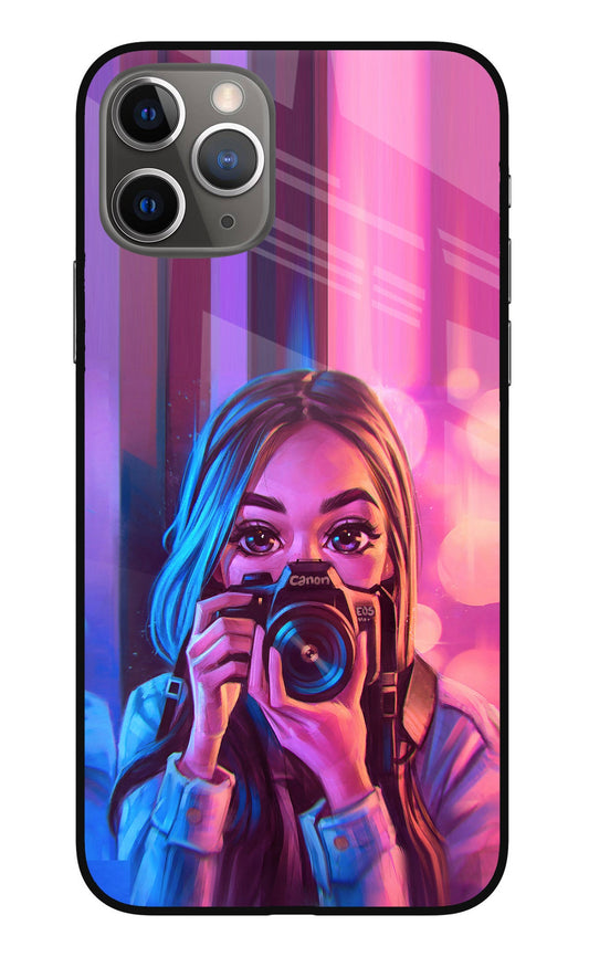 Girl Photographer iPhone 11 Pro Max Glass Case