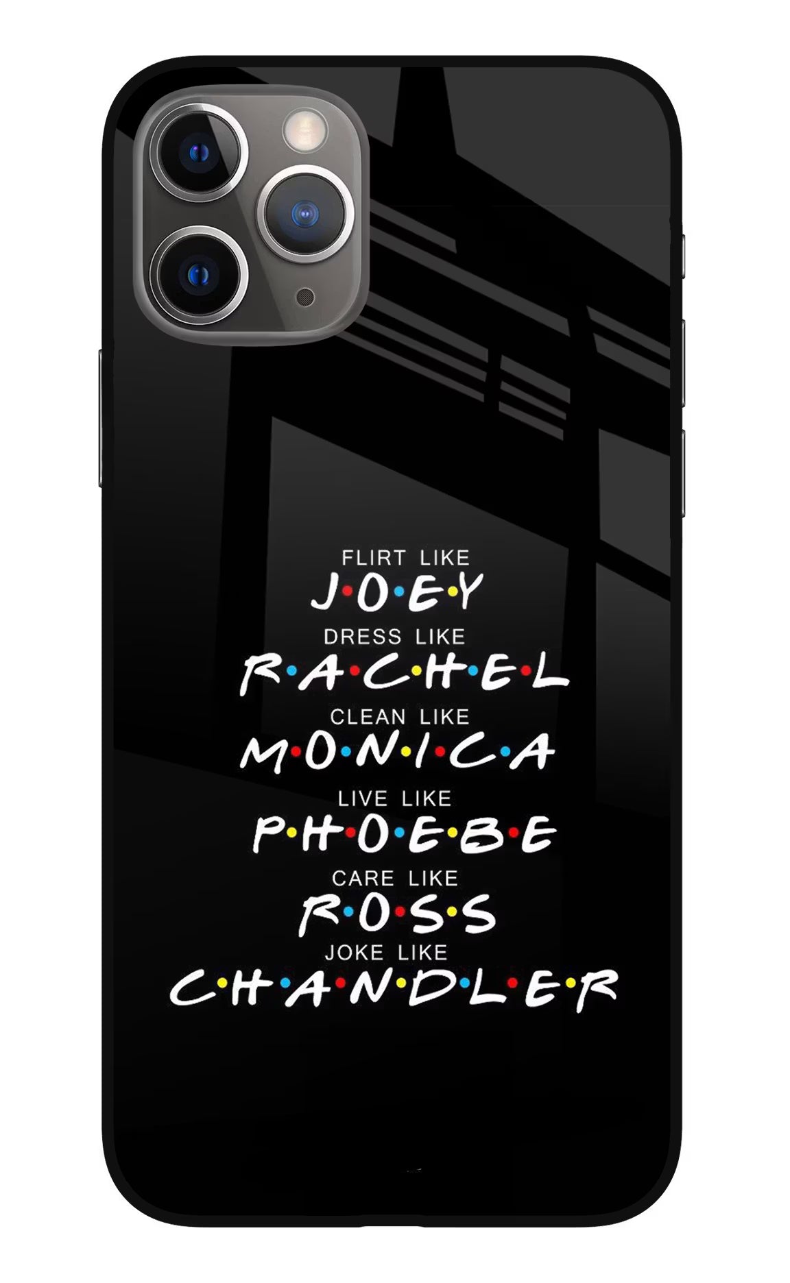 FRIENDS Character iPhone 11 Pro Max Glass Case Back Cover by Casekaro