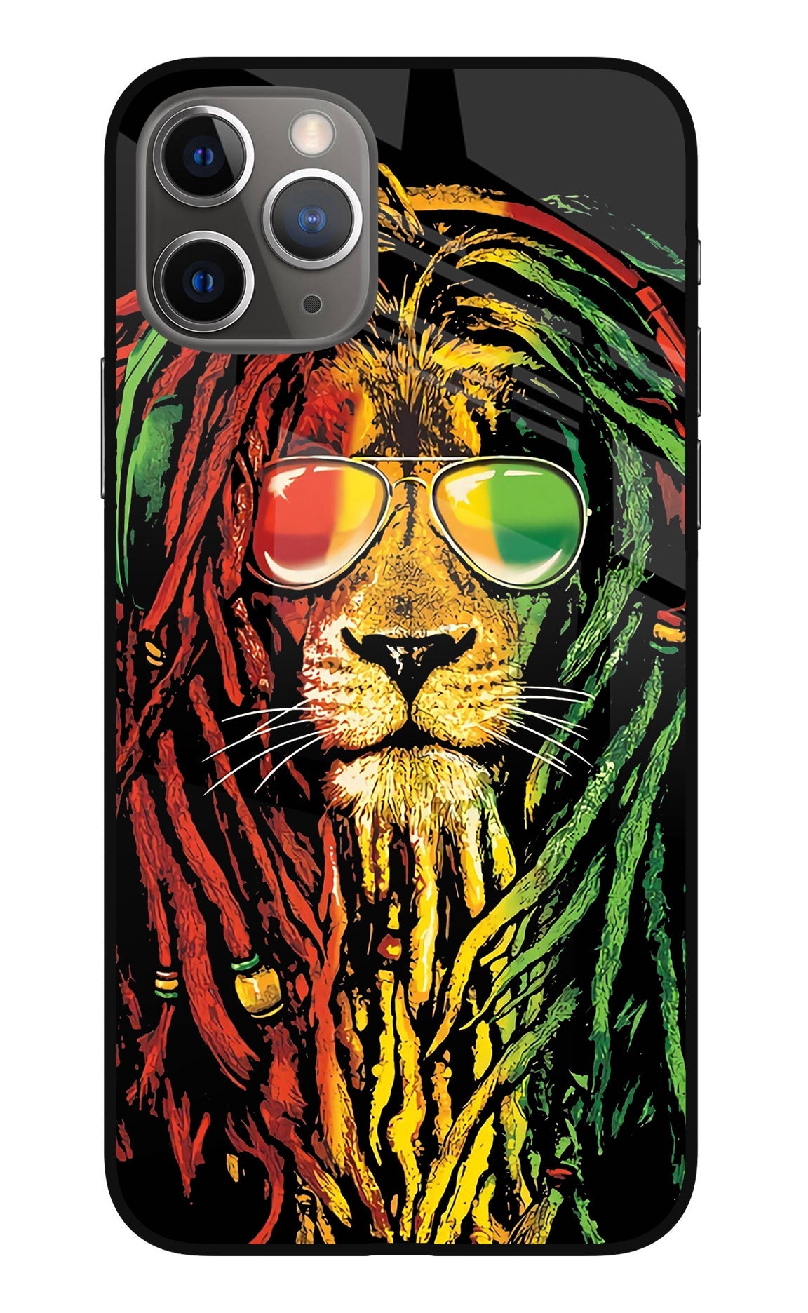 Rasta Lion iPhone 11 Pro Max Glass Case
