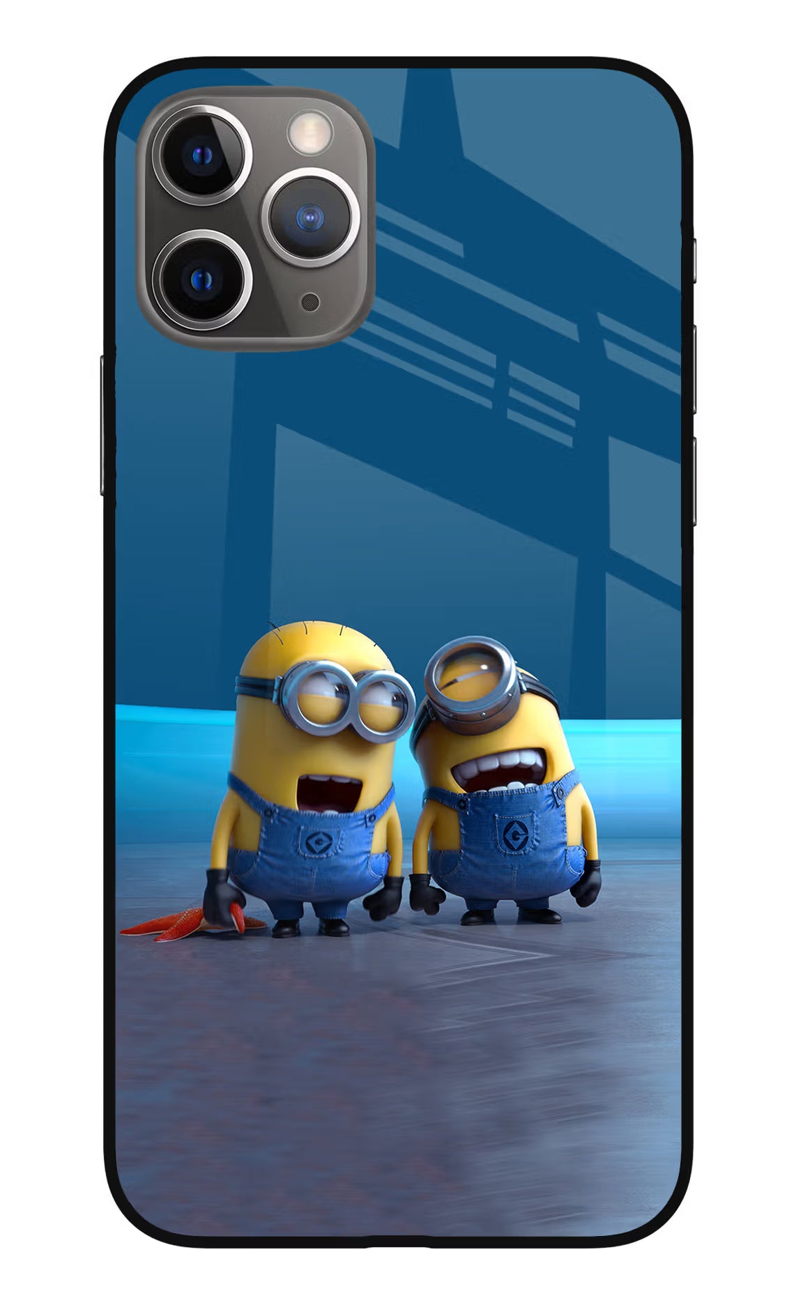 Minion Laughing iPhone 11 Pro Max Glass Case Back Cover by Casekaro
