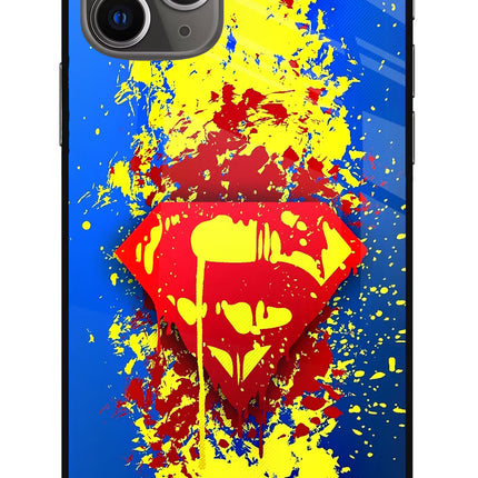 Superman logo iPhone 11 Pro Max Glass Case