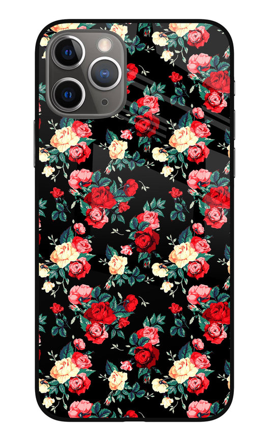 Rose Pattern iPhone 11 Pro Max Glass Case
