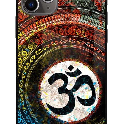Om Cultural iPhone 11 Pro Max Glass Case Back Cover by Casekaro