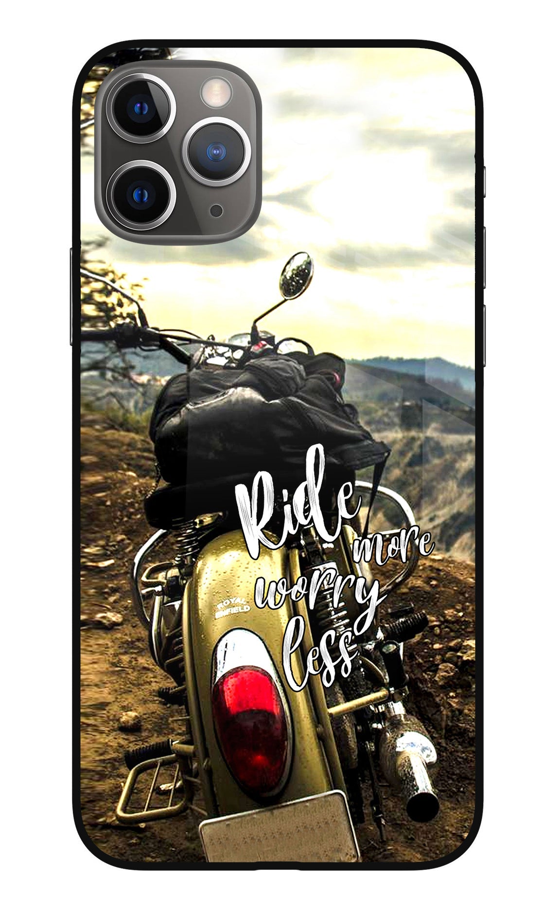 Ride More Worry Less iPhone 11 Pro Max Glass Case