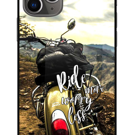 Ride More Worry Less iPhone 11 Pro Max Glass Case
