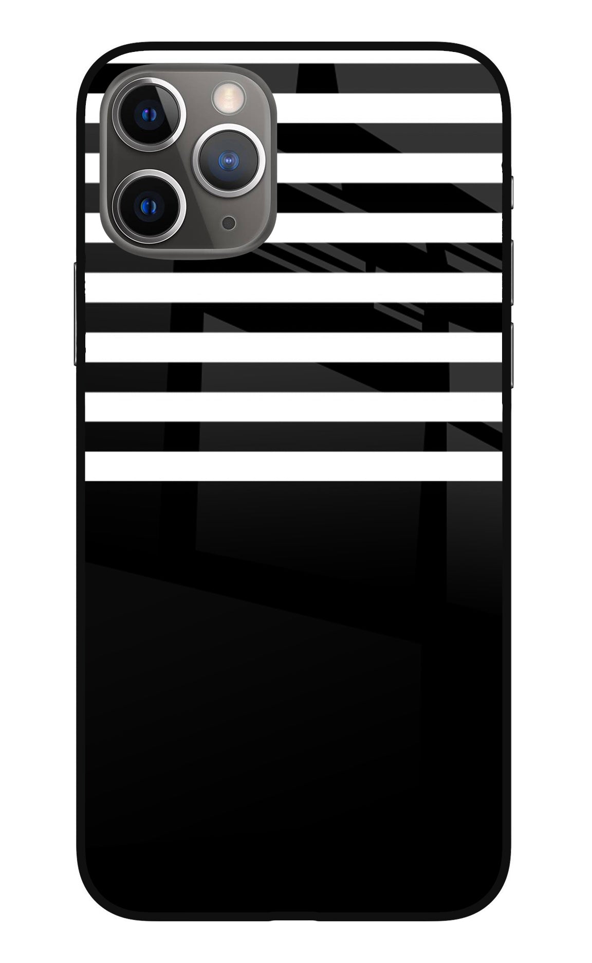 Black and White Print iPhone 11 Pro Max Glass Case