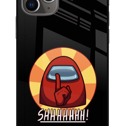 Among Us Shhh! iPhone 11 Pro Max Glass Case
