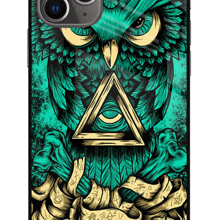 Green Owl iPhone 11 Pro Max Glass Case