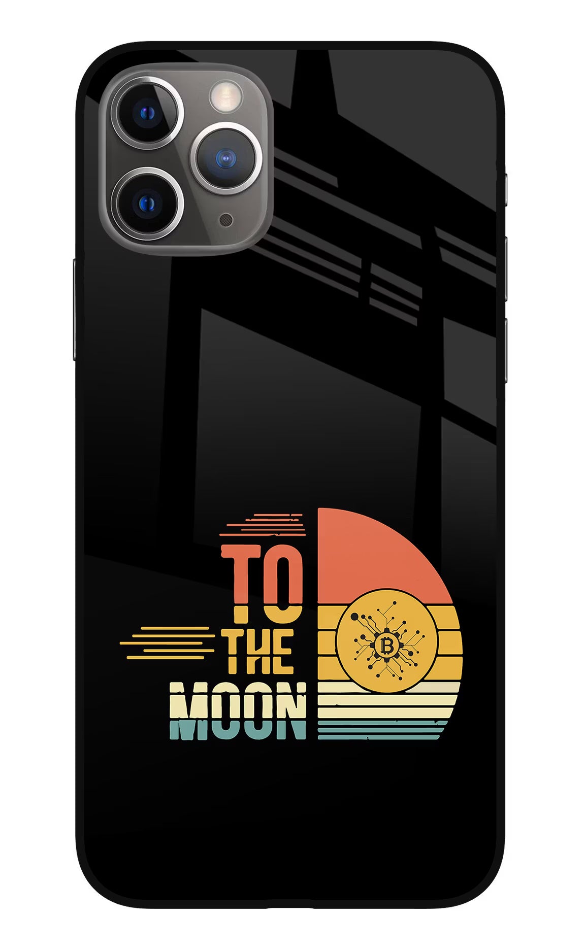 To the Moon iPhone 11 Pro Max Glass Case Back Cover by Casekaro