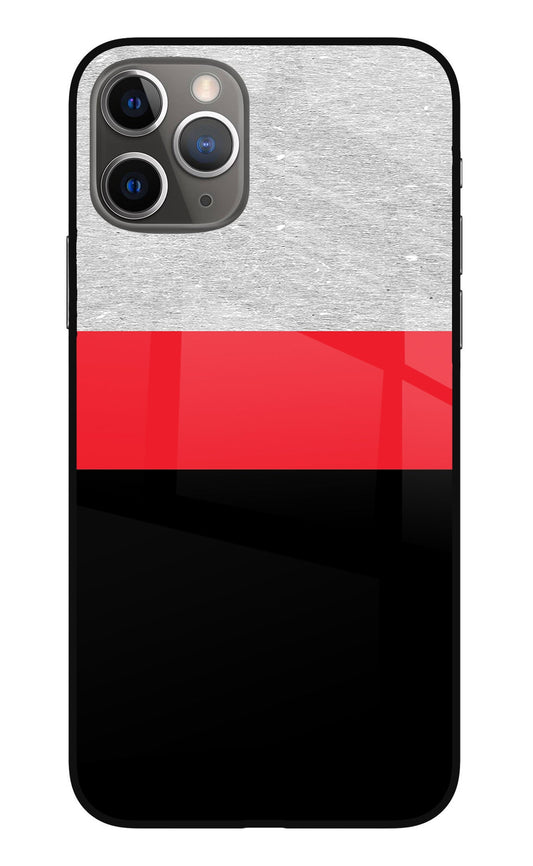 Tri Color Pattern iPhone 11 Pro Max Glass Case