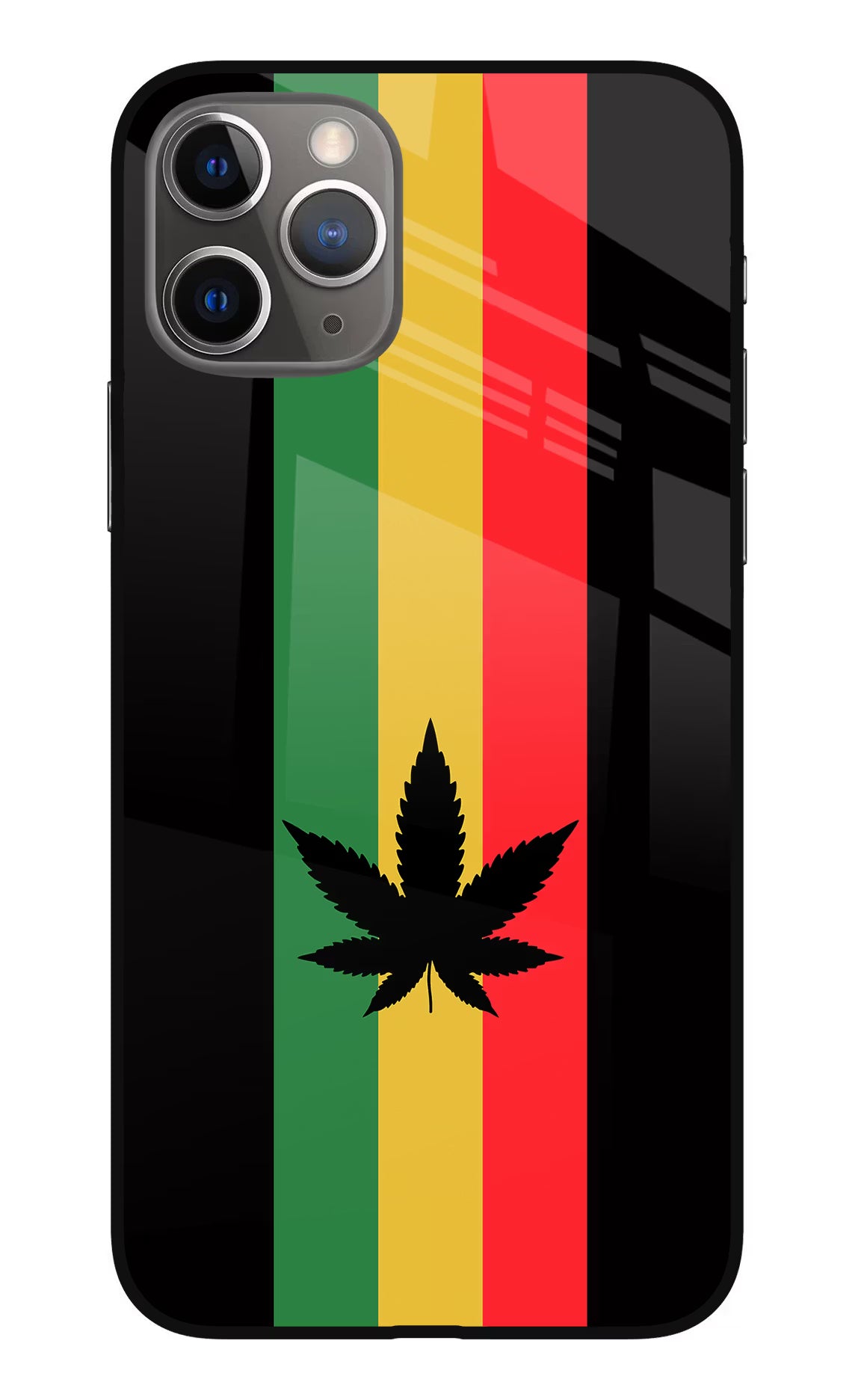 Weed Flag iPhone 11 Pro Max Glass Case Back Cover by Casekaro