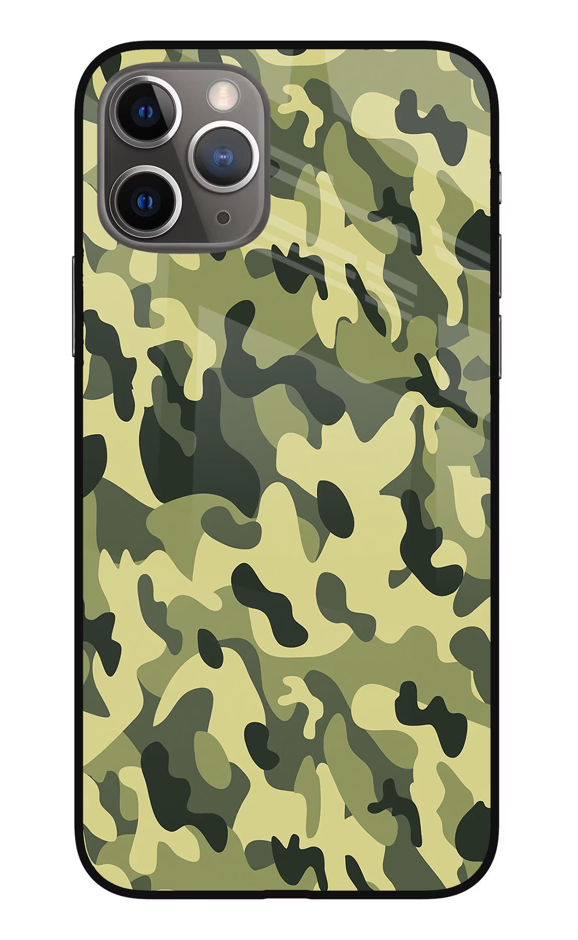 Camouflage iPhone 11 Pro Max Glass Case Back Cover by Casekaro