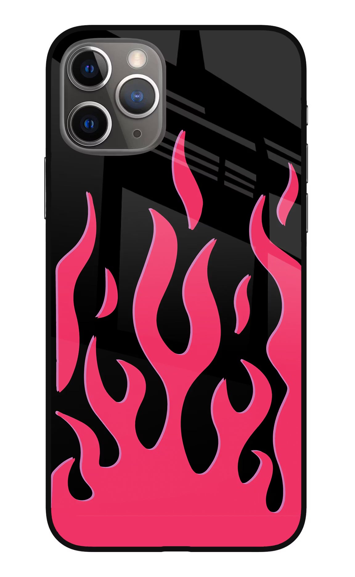 Fire Flames iPhone 11 Pro Max Glass Case Back Cover by Casekaro