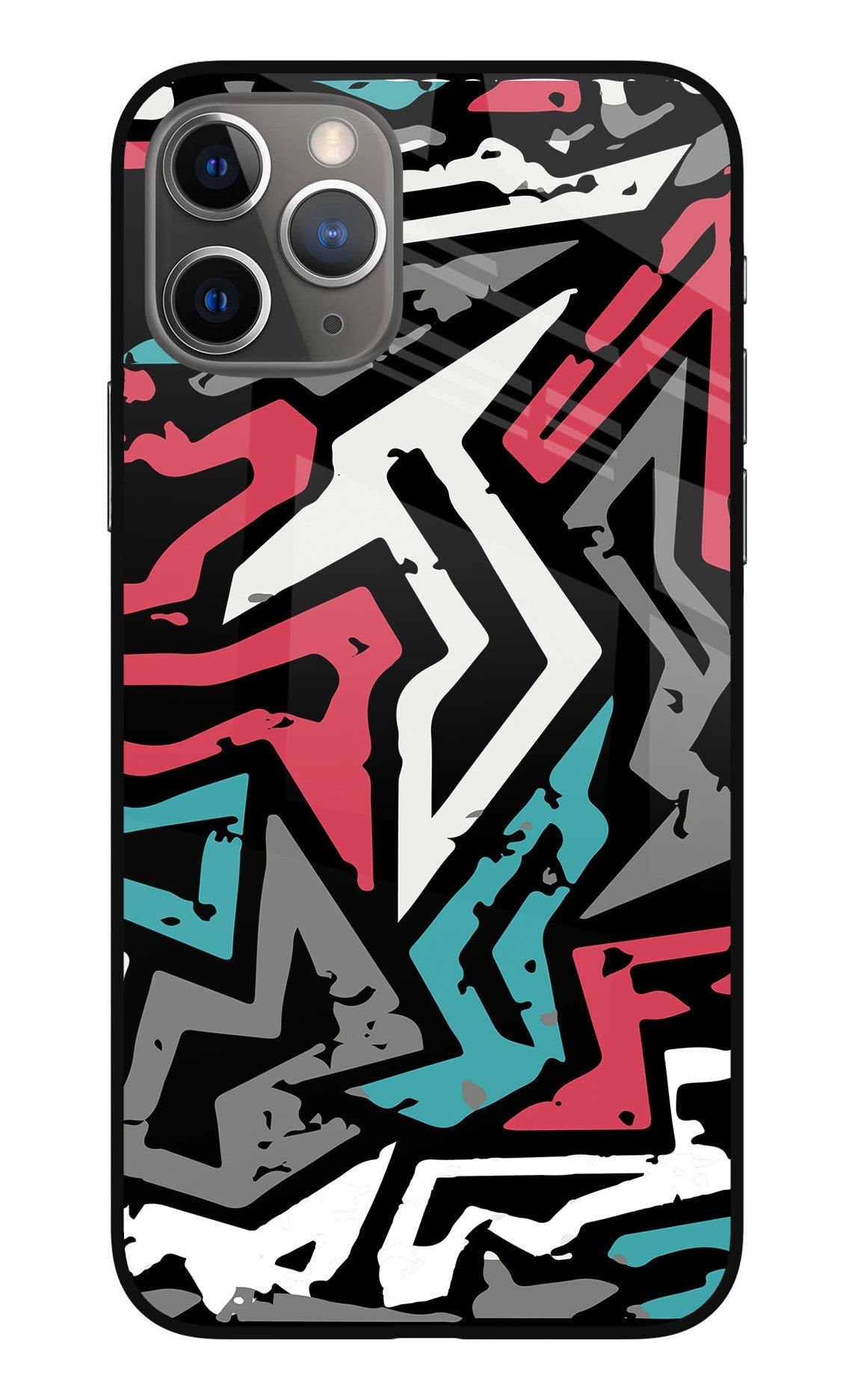 Geometric Graffiti iPhone 11 Pro Max Glass Case