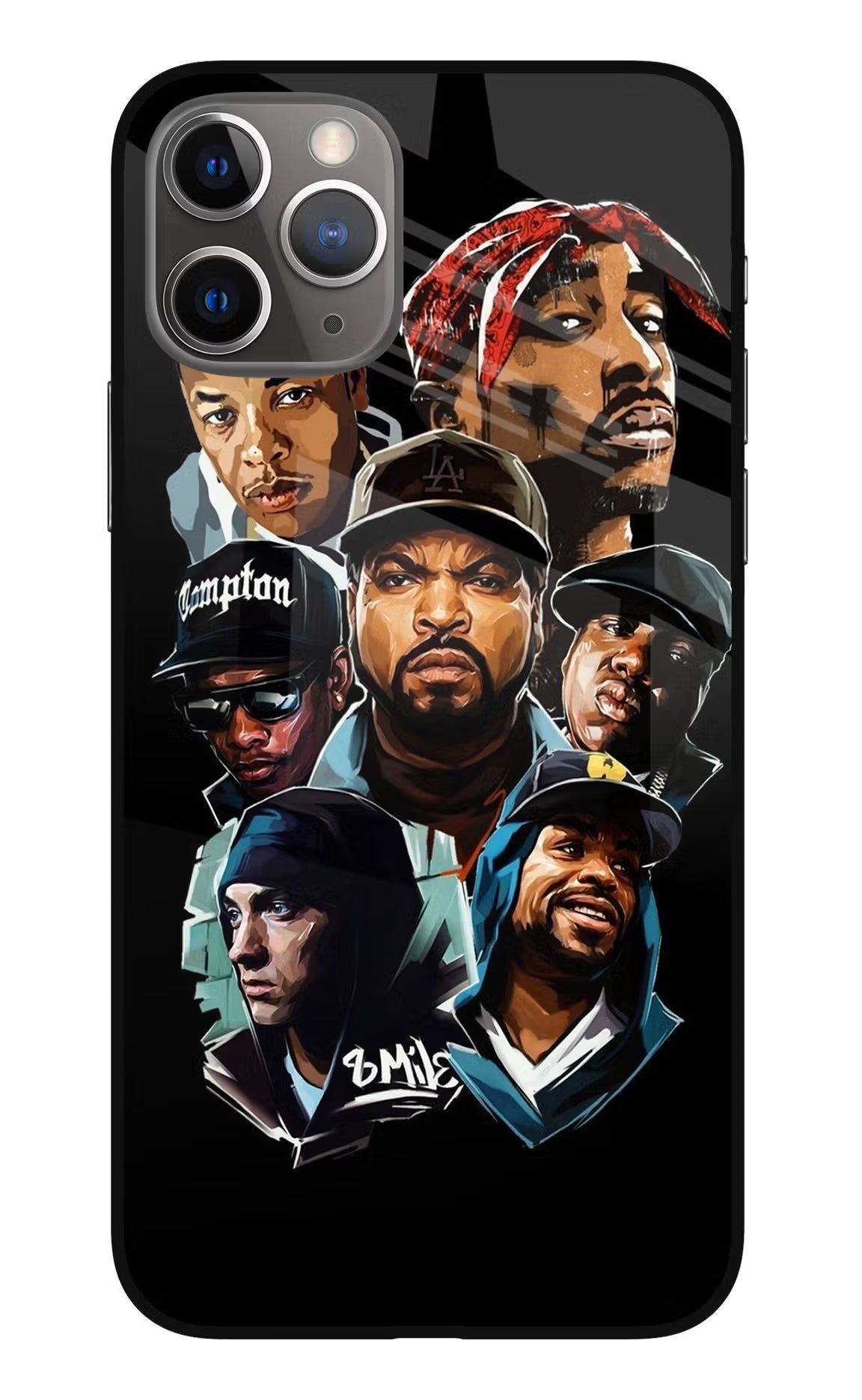 Rappers iPhone 11 Pro Max Glass Case Back Cover by Casekaro