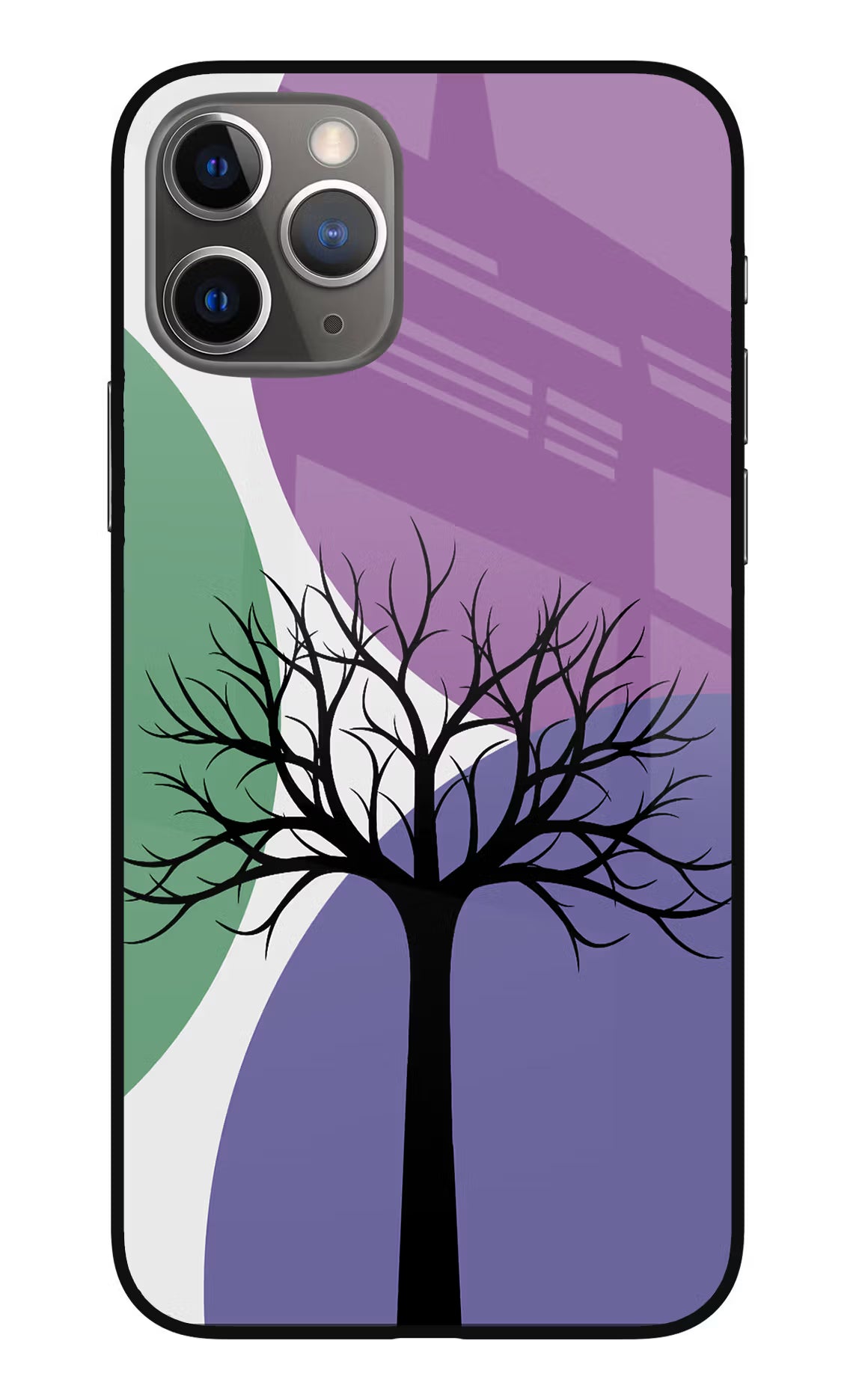 Tree Art iPhone 11 Pro Max Glass Case Back Cover by Casekaro