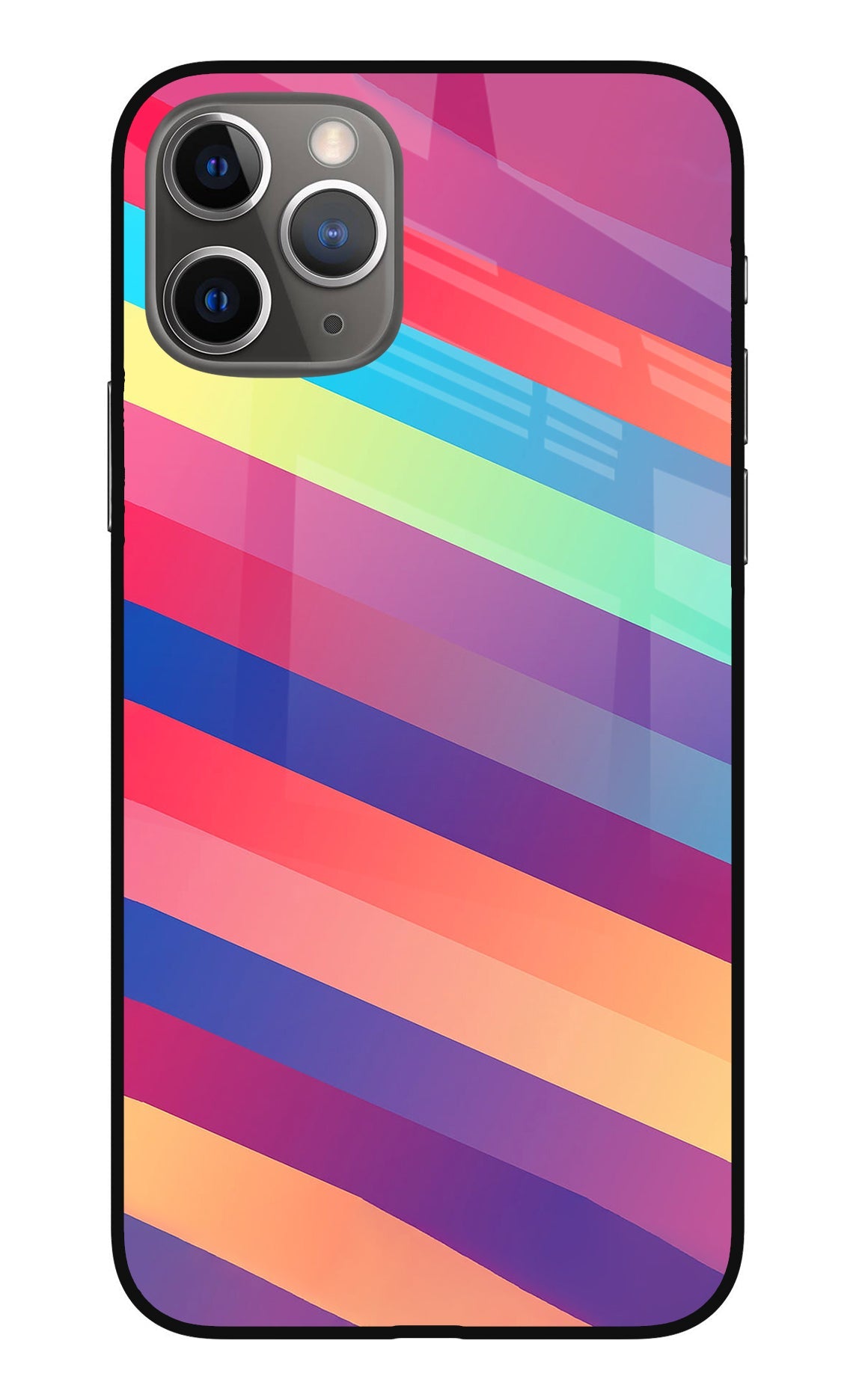 Stripes color iPhone 11 Pro Max Glass Case