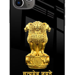 Satyamev Jayate Golden iPhone 11 Pro Max Glass Case