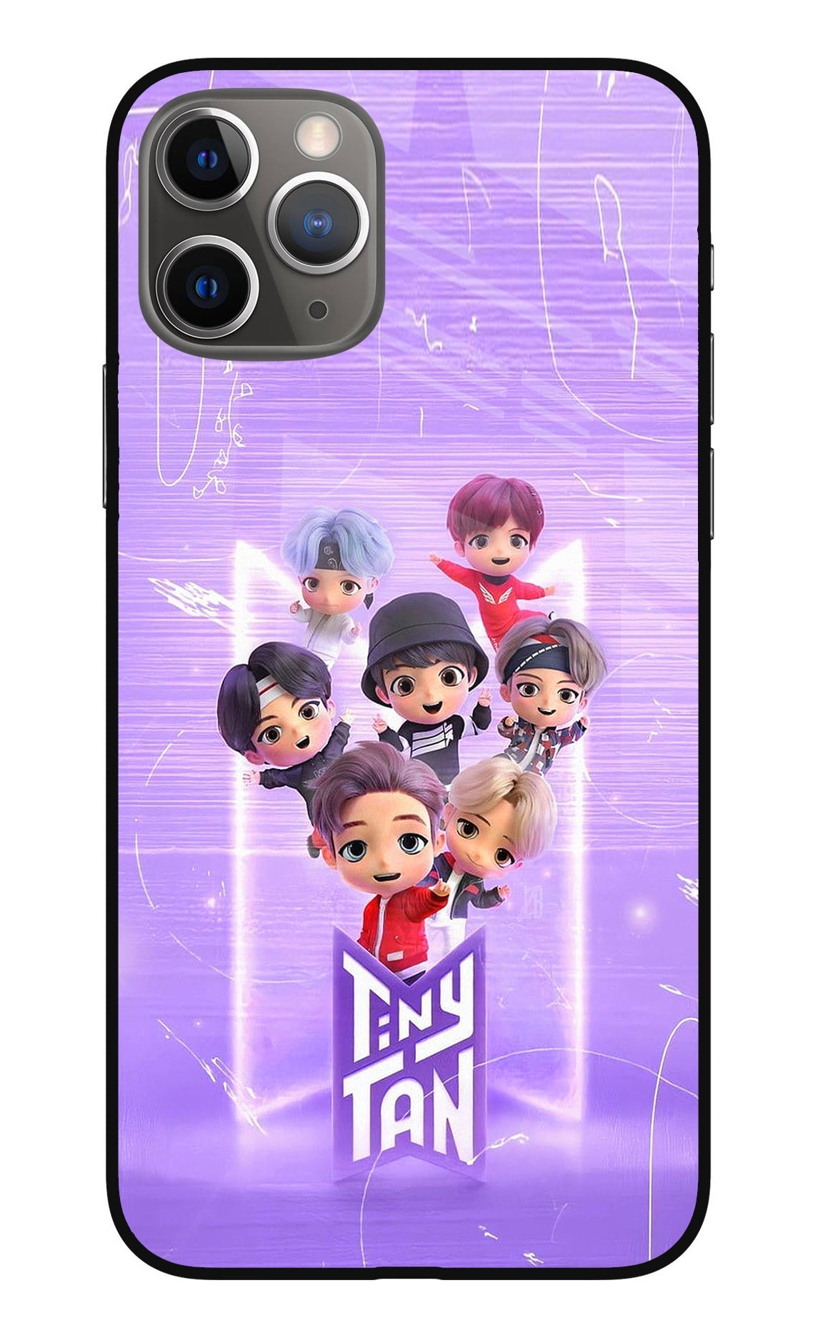 BTS Tiny Tan iPhone 11 Pro Max Glass Case