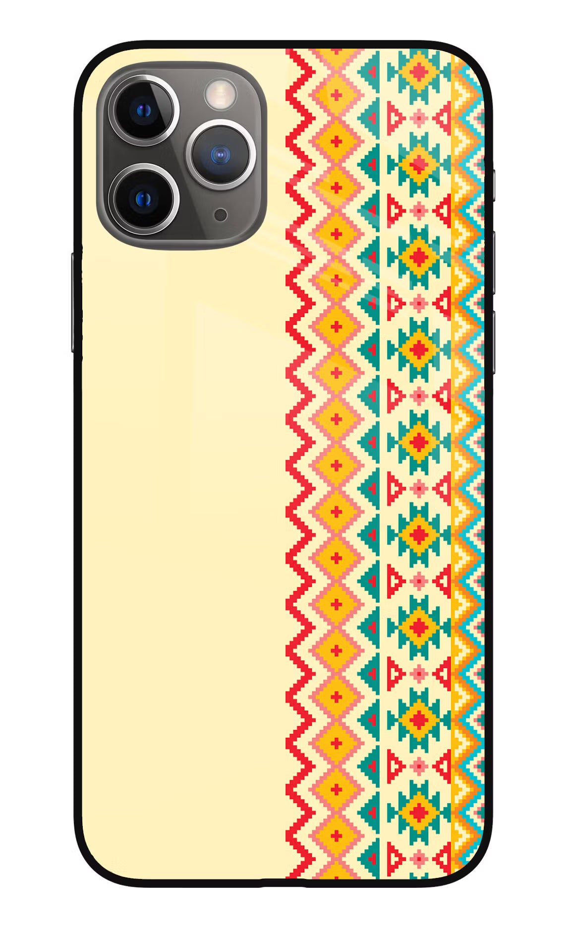 Ethnic Seamless iPhone 11 Pro Max Glass Case Back Cover by Casekaro