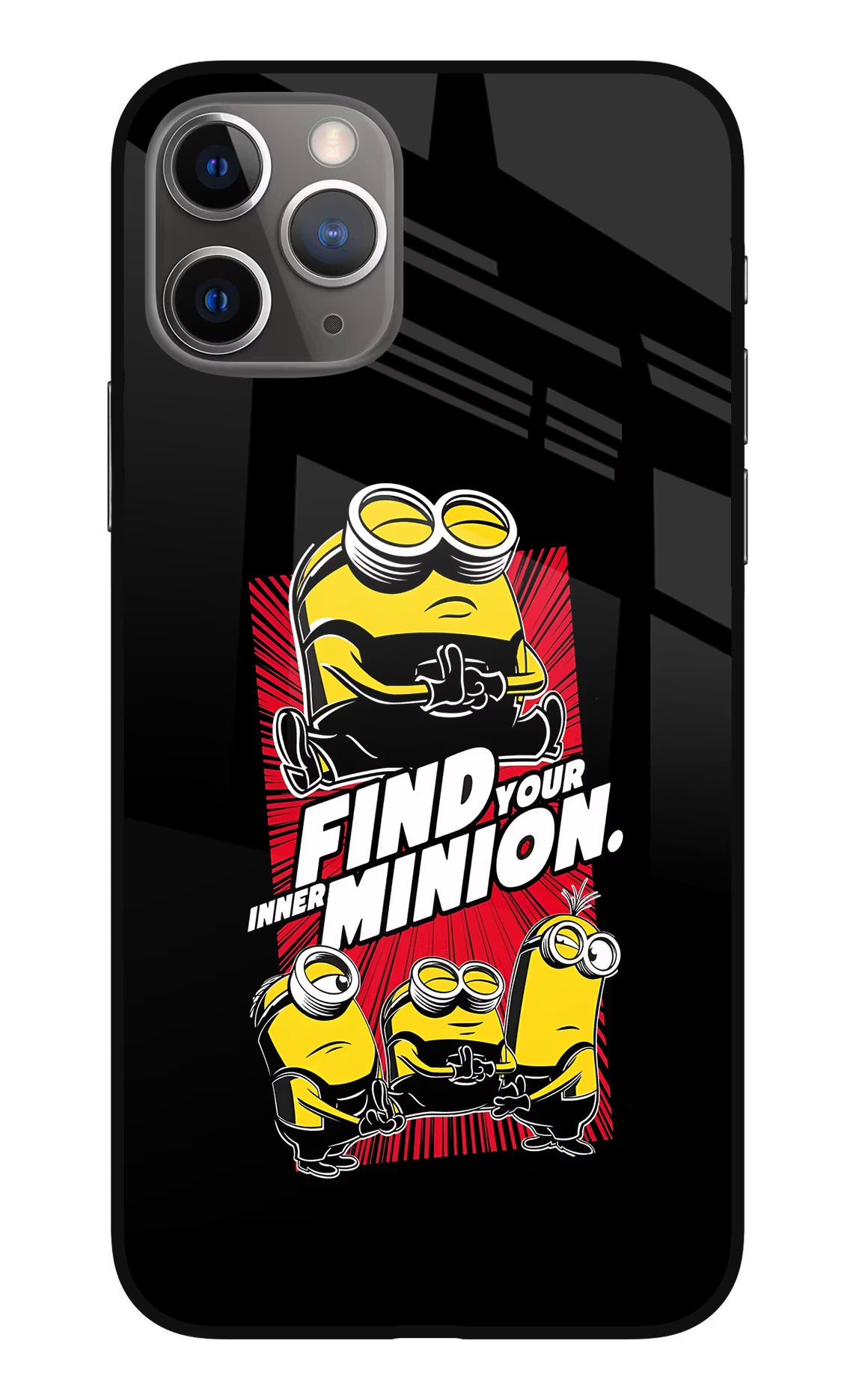 Find your inner Minion iPhone 11 Pro Max Glass Case Back Cover by Casekaro