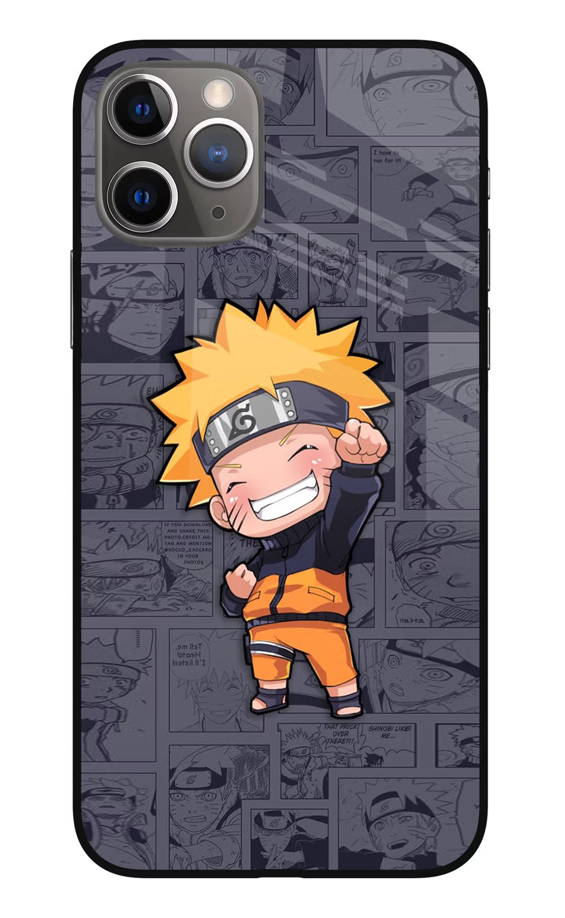 Chota Naruto iPhone 11 Pro Max Glass Case Back Cover by Casekaro