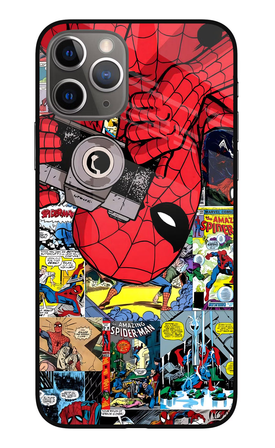 Spider Man iPhone 11 Pro Max Back Cover, Glass case