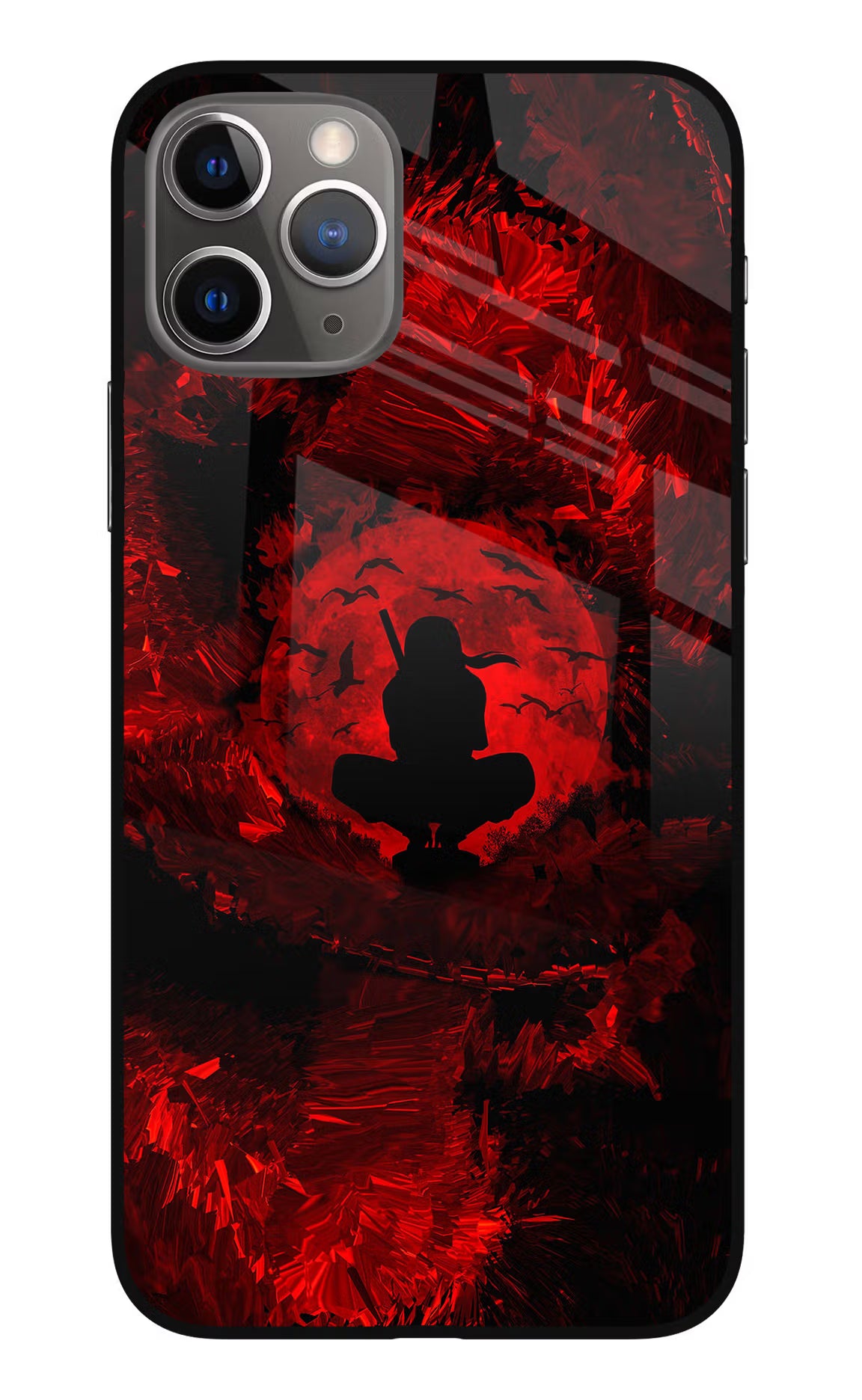 Itachi Uchiha iPhone 11 Pro Max Glass Case Back Cover by Casekaro