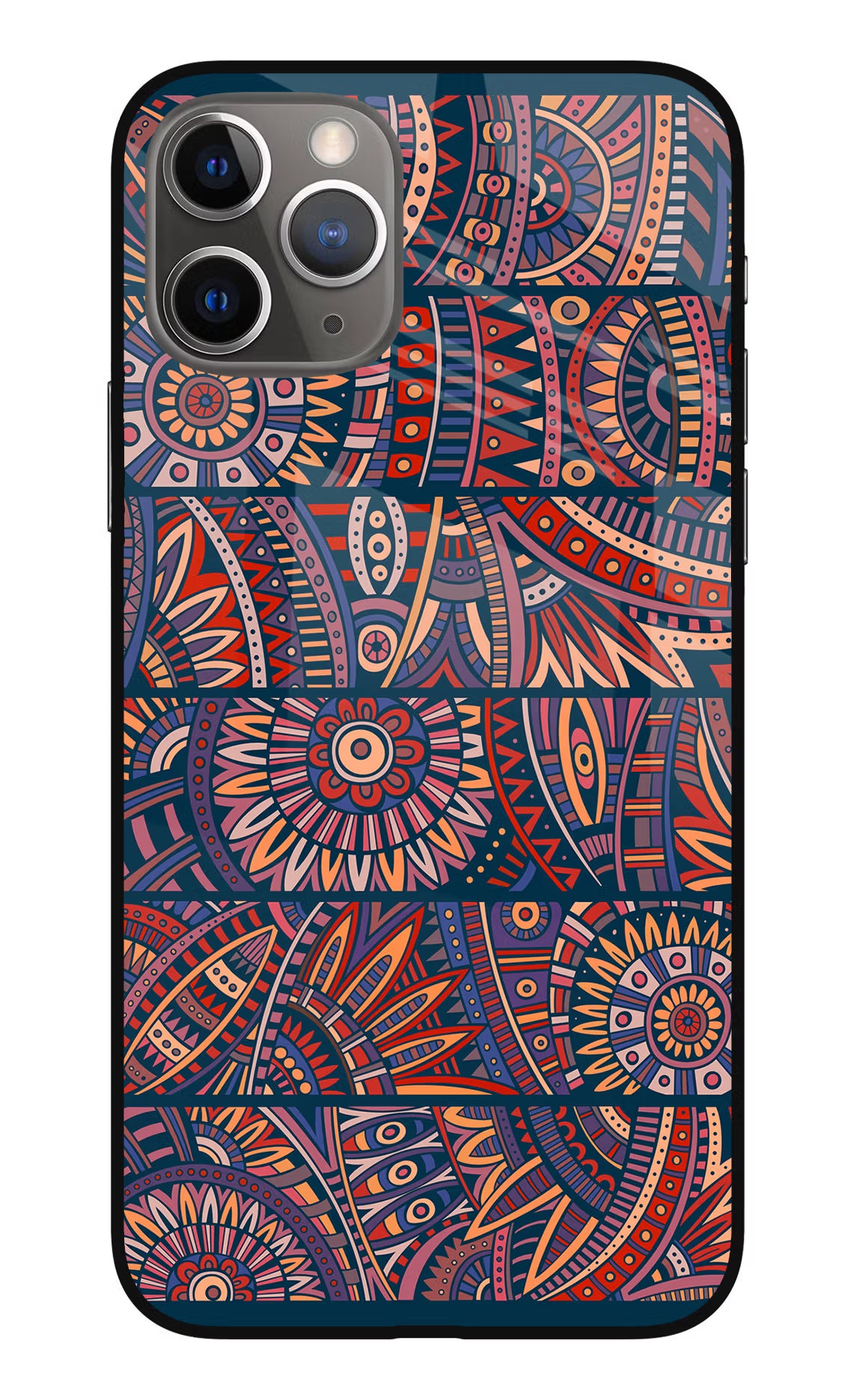 African Culture Design iPhone 11 Pro Max Glass Case Back Cover by Casekaro