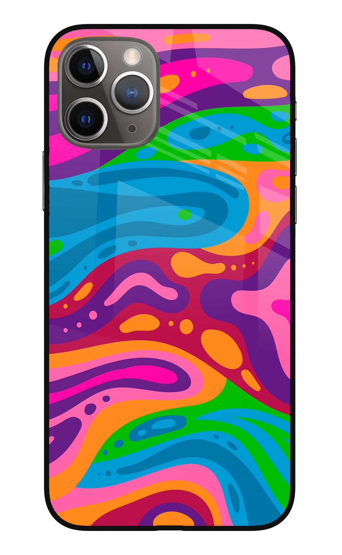 Trippy Pattern iPhone 11 Pro Max Glass Case